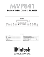 McIntosh MVP-841 - Service manual